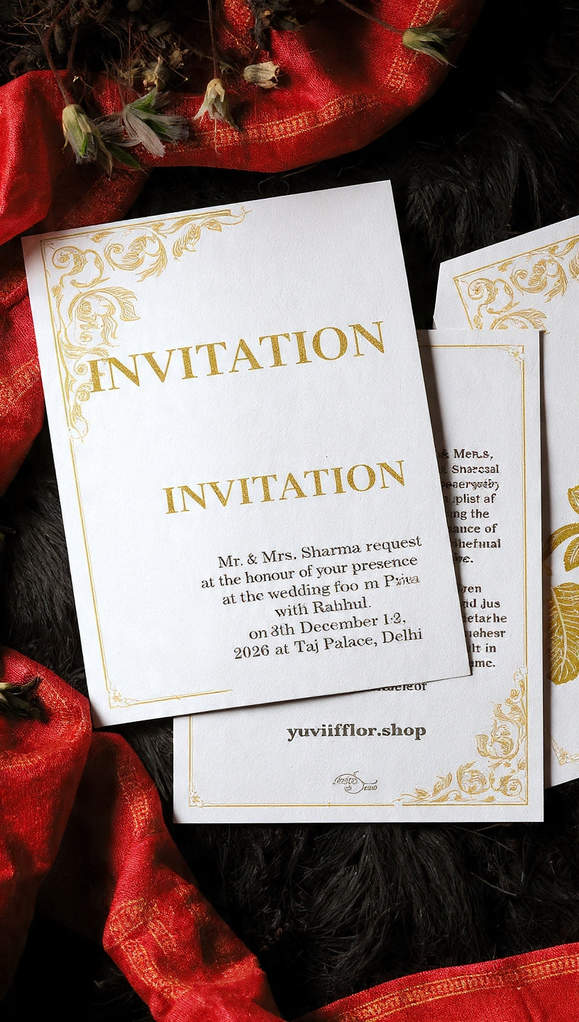 Royal Seed Card - Plantable Wedding Invitation Pack of 50