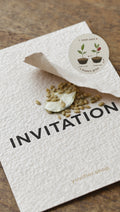 Royal Seed Card - Plantable Wedding Invitation Pack of 50