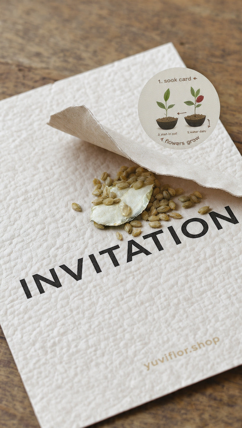 Royal Seed Card - Plantable Wedding Invitation Pack of 50