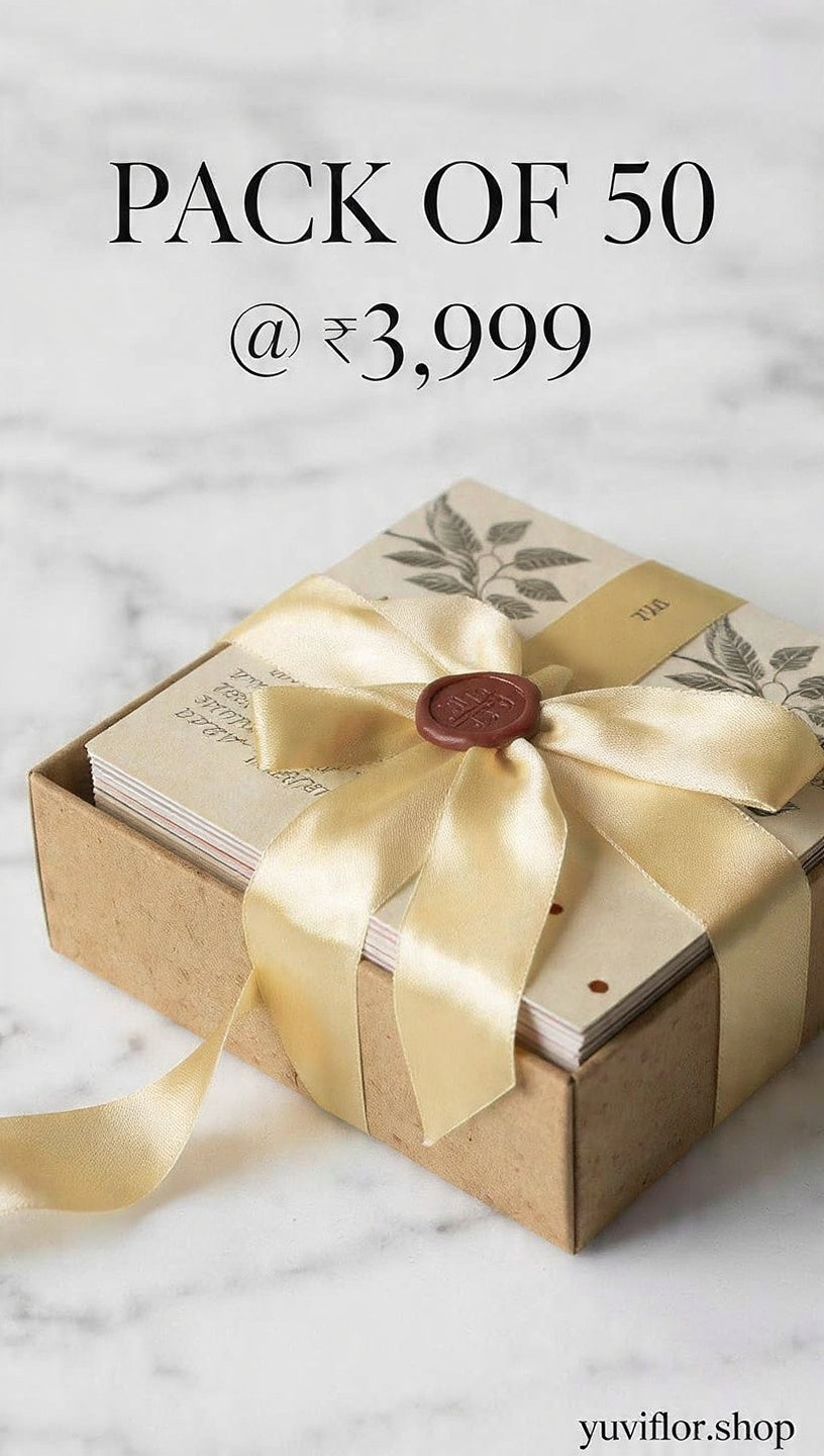 Royal Seed Card - Plantable Wedding Invitation Pack of 50
