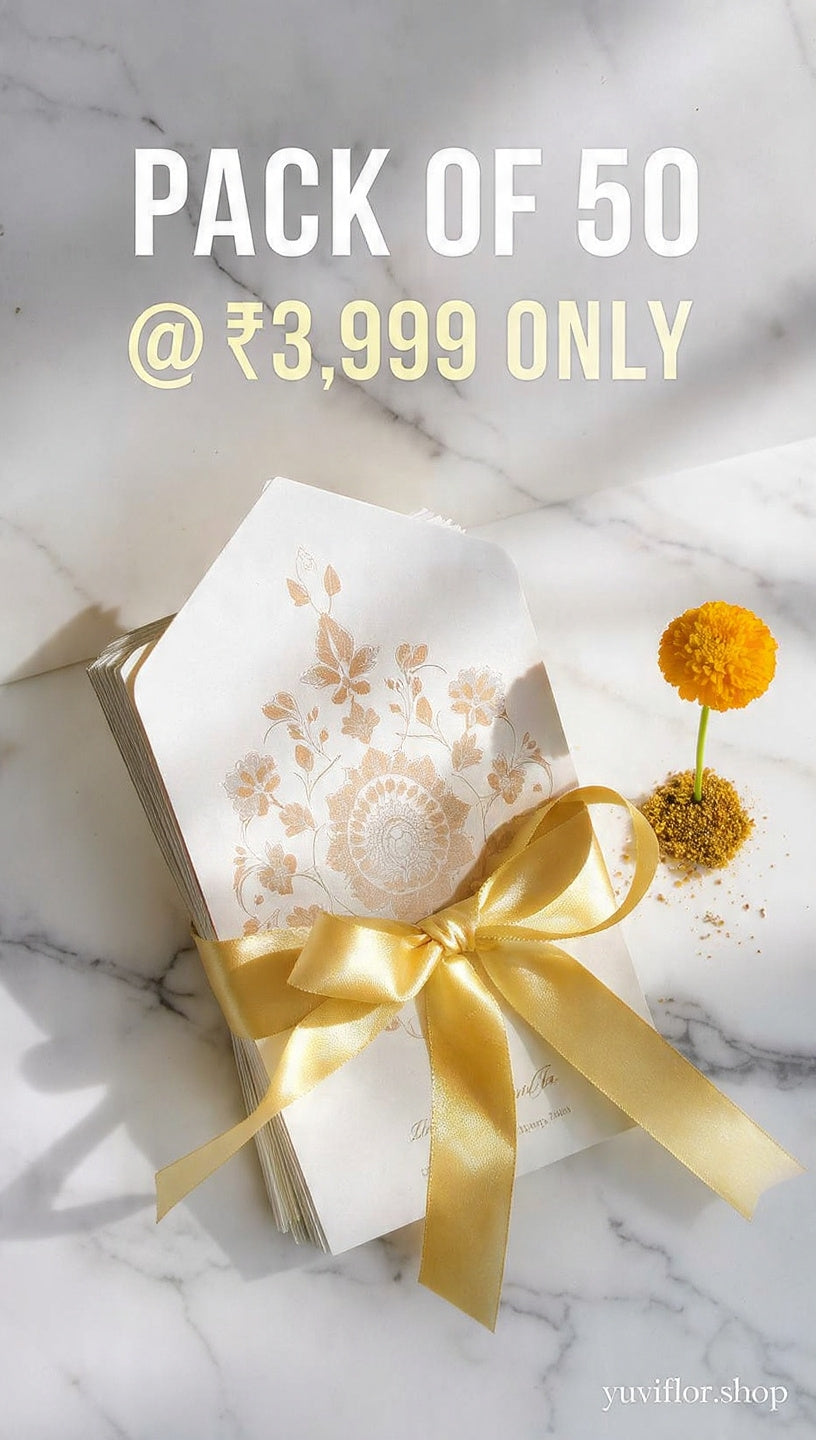 Royal Seed Card - Plantable Wedding Invitation Pack of 50
