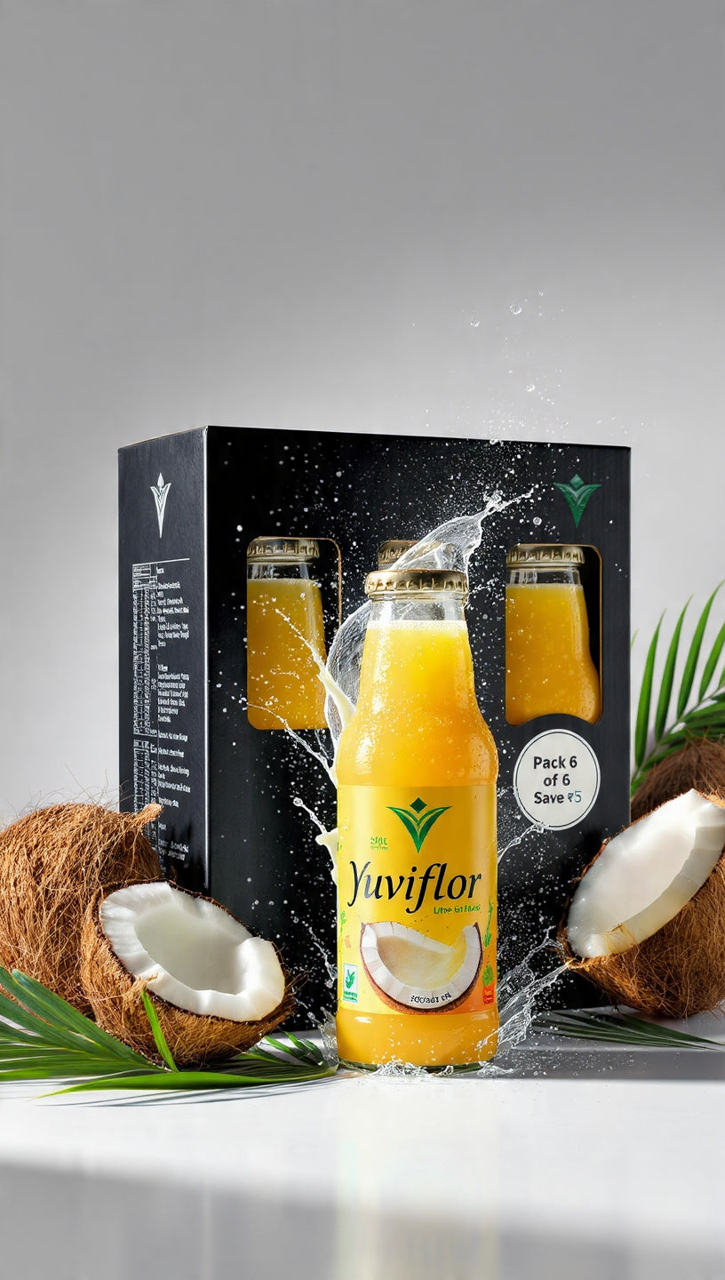 Yuviflor Coconut Juice - 100ml-MRP ₹15|200ml-MRP ₹49|500ml-MRP ₹79|1ltr-MRP ₹99
