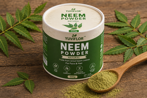 Yuviflor Natural Neem Powder - 100% Pure Neem Leaf | For Face, Hair & Skin | Chemical Free | 250gm-500gm-1kg