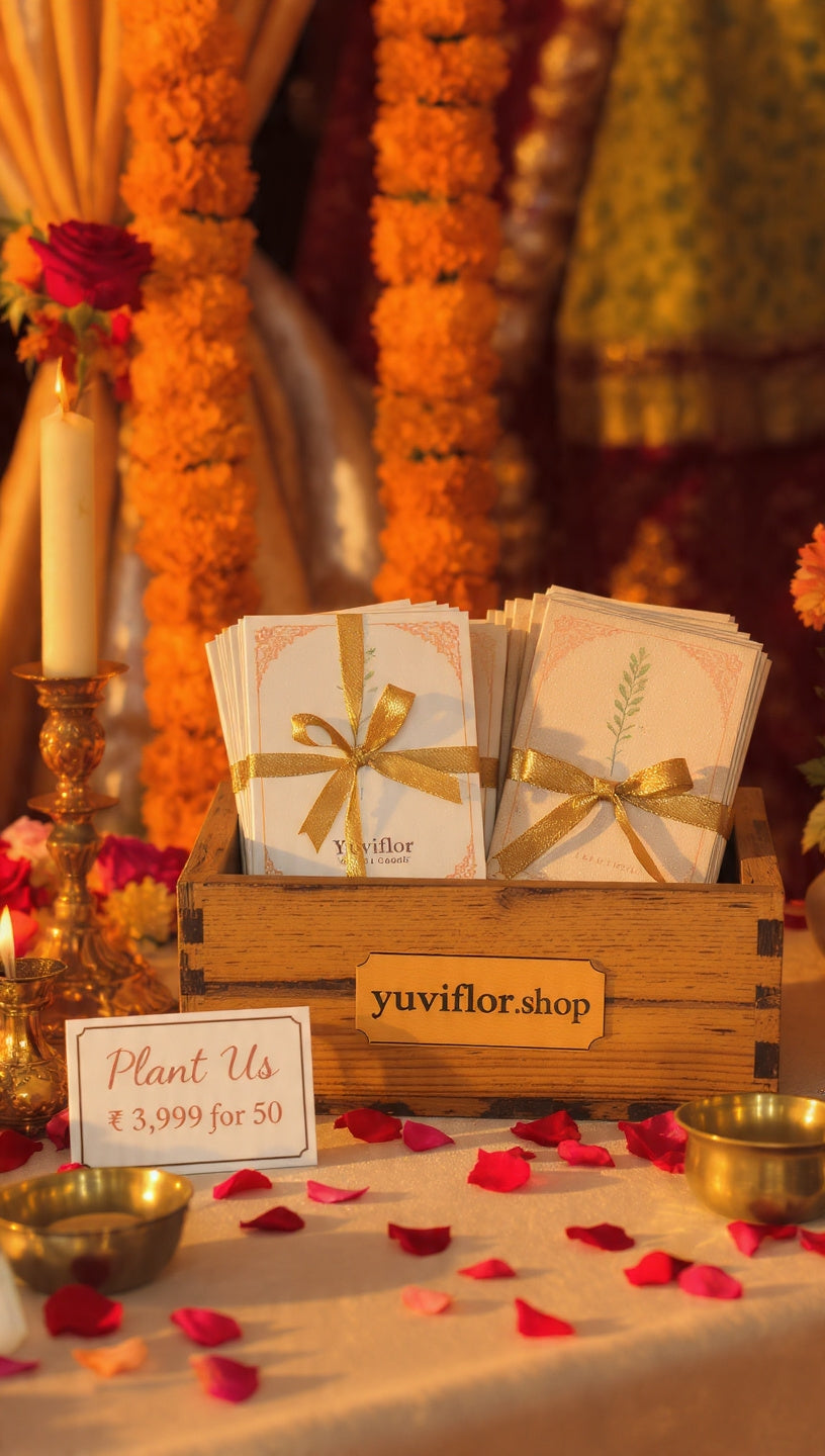 Royal Seed Card - Plantable Wedding Invitation Pack of 50