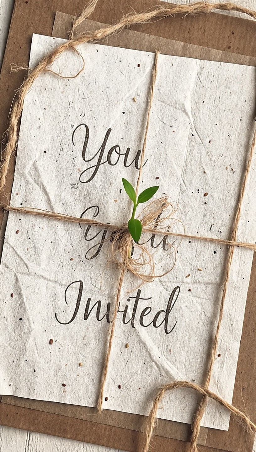 Royal Seed Card - Plantable Wedding Invitation Pack of 50