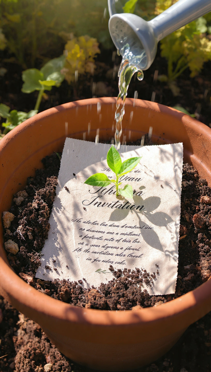 Royal Seed Card - Plantable Wedding Invitation Pack of 50